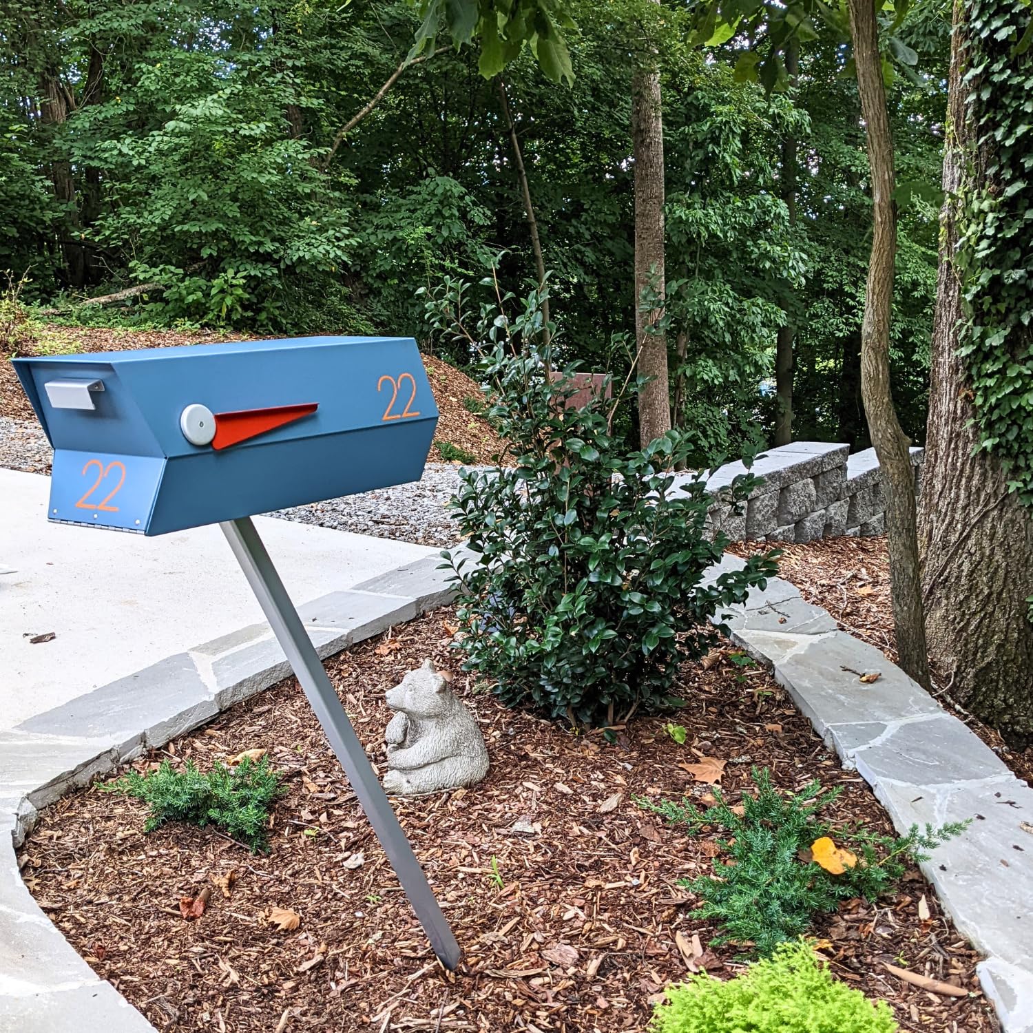 modbox USA Mid-Century Modern Curbside Mailbox | Solid Color